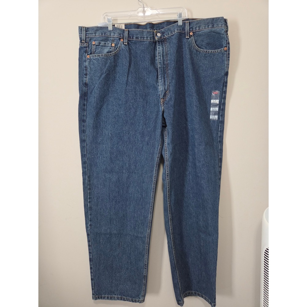 Levis 550 Relaxed Fit Tapered Leg Blue Denim Jeans Mens 48x34 Big and Tall NWT